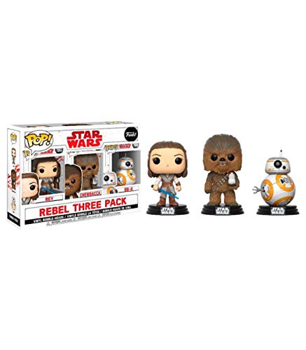 Funko – Star Wars Los Últimos Jedi, Caja con 3 Figuras: Rey Chewbacca, 26487