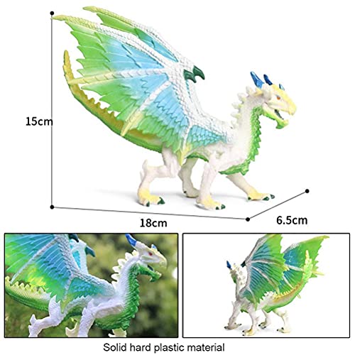 FUNMIX Ice Dragons Toy, Creative Flying Dragon Coleccionable Mini Figura de acción para niños Modelo de Dinosaurio Realista Juguetes de Regalo de cumpleaños para niños