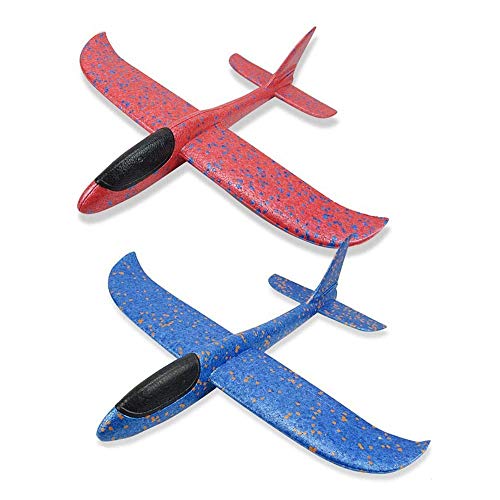 Funny House Planos de Espuma ,2 PCS Lanzan los Planeadores de Whirly Glider Juguete Lanzamiento de Mano Modelo de Avion, Favores de la Fiesta