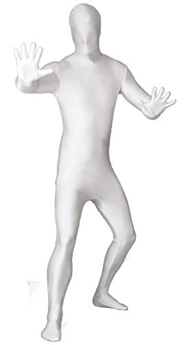 Funsuits Original FUNSUIT - Disfraz de Segunda Piel (Pegado al Cuerpo) Niños Carnaval Halloween - Blanco - Talla Kids S / Kids M / Kids L [Kids S]