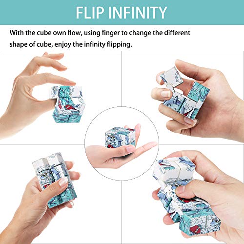 Funxim Infinity Cube Toy para Adultos y niños, versión Nueva Fidget Finger Toy Stress y Ansiedad, Killing Time Fidget Toys Infinite Cube para Office Staff