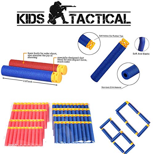 FUQUN (94 Piezas Kit de Chaleco Táctico para Niños de 2 Paquetes, Traje de Chaqueta para N-Strike Elite Series con 80 Piezas de Espuma Dardos