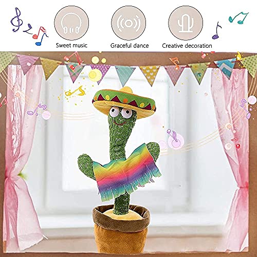 Furado Juguete De Peluche En Forma De Cactus Bailarin, Juguete De Cactus Bailando Con 120 Canciones En Inglés, Cantando Y Grabación Interesantes Juguetes Educativos De Educación Temprana