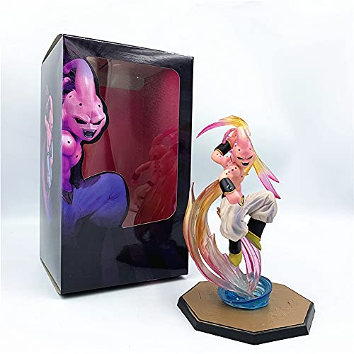 FUXIANG 18cm Anime Dragon Ball Figura Dibujos Animados Majin Buu CLORURO DE POLIVINILO Modelo de acción Estatua Estatuilla Muñeca Juguetes Regalo (en Caja)