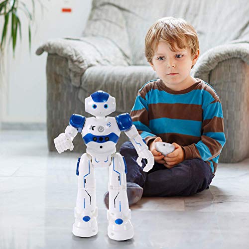 FVAL Inteligente RC Robot Juguete, Robot de Juguete, Robots para niños Hablan andan y Bailan Smart Bots Remote Control RC Robotics Toys Robots Teledirigido Adecuado Cyber Monday