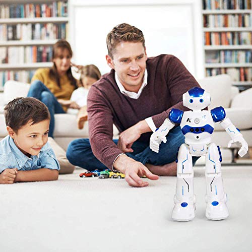 FVAL Inteligente RC Robot Juguete, Robot de Juguete, Robots para niños Hablan andan y Bailan Smart Bots Remote Control RC Robotics Toys Robots Teledirigido Adecuado Cyber Monday