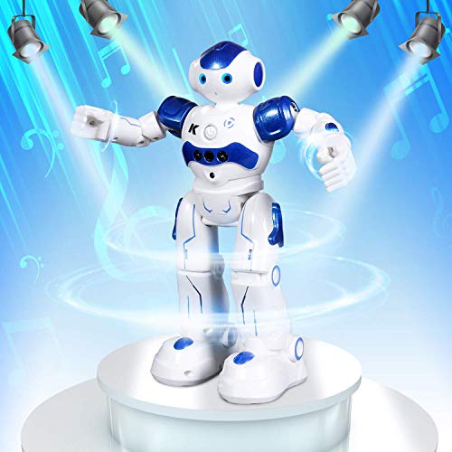 FVAL Inteligente RC Robot Juguete, Robot de Juguete, Robots para niños Hablan andan y Bailan Smart Bots Remote Control RC Robotics Toys Robots Teledirigido Adecuado Cyber Monday