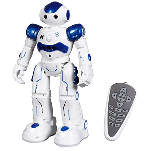 FVAL Inteligente RC Robot Juguete, Robot de Juguete, Robots para niños Hablan andan y Bailan Smart Bots Remote Control RC Robotics Toys Robots Teledirigido Adecuado Cyber Monday