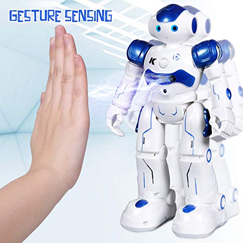 FVAL Inteligente RC Robot Juguete, Robot de Juguete, Robots para niños Hablan andan y Bailan Smart Bots Remote Control RC Robotics Toys Robots Teledirigido Adecuado Cyber Monday