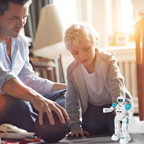 FVAL Inteligente RC Robot Juguete, Robot de Juguete, Smart Bots Remote Control RC Robotics Toys Robots Teledirigido Robots para niños Hablan andan y Bailan Adecuado Cyber Monday