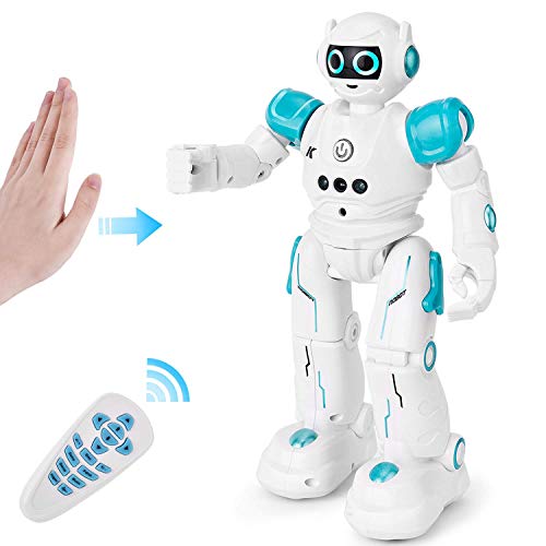 FVAL Inteligente RC Robot Juguete, Robot de Juguete, Smart Bots Remote Control RC Robotics Toys Robots Teledirigido Robots para niños Hablan andan y Bailan Adecuado Cyber Monday