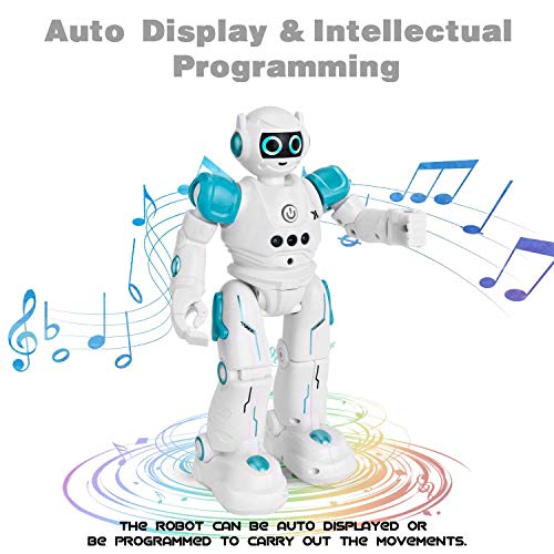 FVAL Inteligente RC Robot Juguete, Robot de Juguete, Smart Bots Remote Control RC Robotics Toys Robots Teledirigido Robots para niños Hablan andan y Bailan Adecuado Cyber Monday