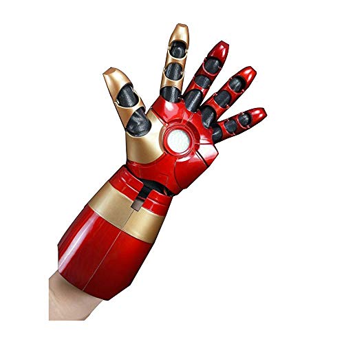 FxsD Marvel Hero Iron Man Modelo Avengers 4 Iron Man 1: 1 Manos Brazo Modelo de Juguete Real tamaño brillará (Dos Manos) (PVC)