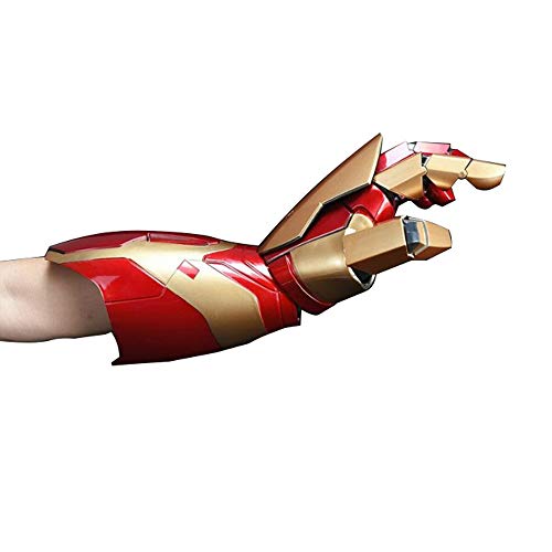 FxsD Marvel Hero Iron Man Modelo Avengers 4 Iron Man 1: 1 Manos Brazo Modelo de Juguete Real tamaño brillará (Dos Manos) (PVC)