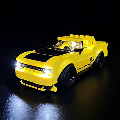 FYHCY Juego de Luces LED para Lego 75893 Speed Champions 2018 Dodge Challenger, Juego de Luces Compatible con Lego 75893 (Modelo no Incluido)