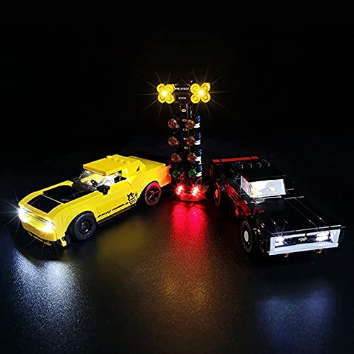 FYHCY Juego de Luces LED para Lego 75893 Speed Champions 2018 Dodge Challenger, Juego de Luces Compatible con Lego 75893 (Modelo no Incluido)