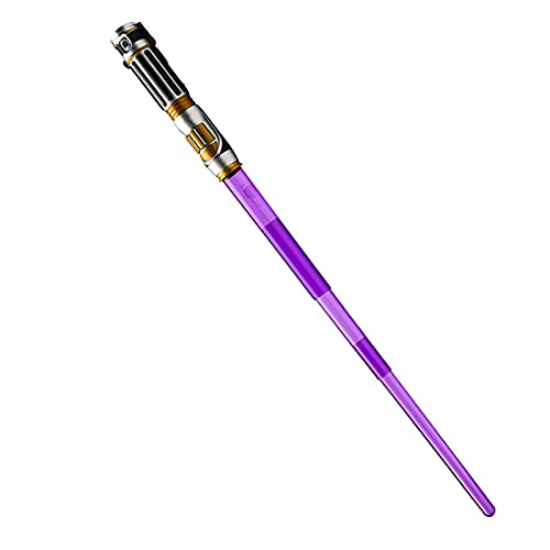 FYHCY Star Wars Sable Scream ElectróNica Tipo TelescóPico Doble Sable Multicolor Espada Ligera con Efectos de Sonido Sables de Luz CumpleañOs Regalo Navidad MonocromáTico 4 Colores Purple