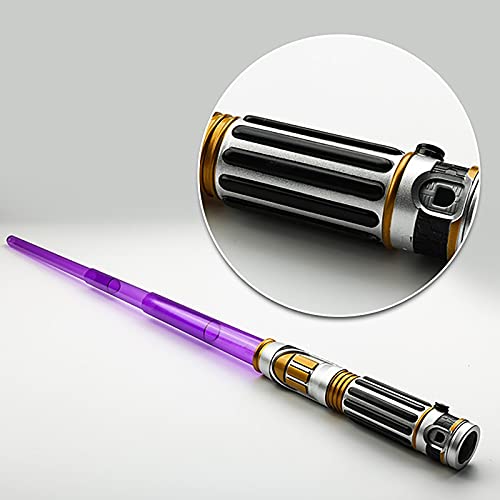 FYHCY Star Wars Sable Scream ElectróNica Tipo TelescóPico Doble Sable Multicolor Espada Ligera con Efectos de Sonido Sables de Luz CumpleañOs Regalo Navidad MonocromáTico 4 Colores Purple