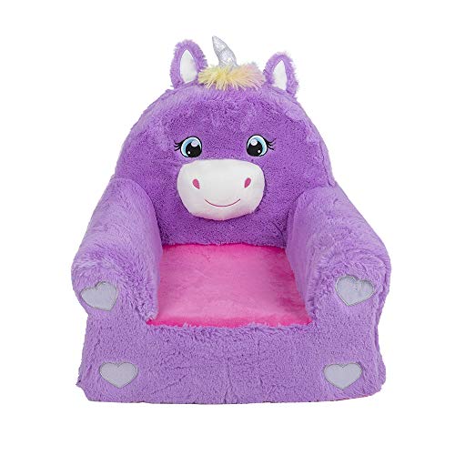 G-on Sillón de peluche para niños, 3 juegos diferentes, león, unicornio, elefante (silla de peluche de unicornio)