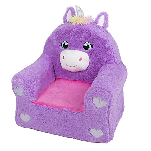 G-on Sillón de peluche para niños, 3 juegos diferentes, león, unicornio, elefante (silla de peluche de unicornio)