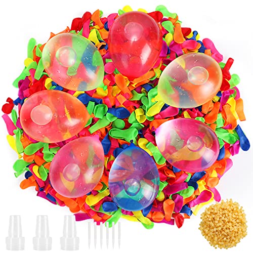 Gafild Globos de Agua,1000pcs Water Balloons de Colores Látex Water Balloons para Fiesta al Aire Libre Jardin Juguete de Diversion para Playa