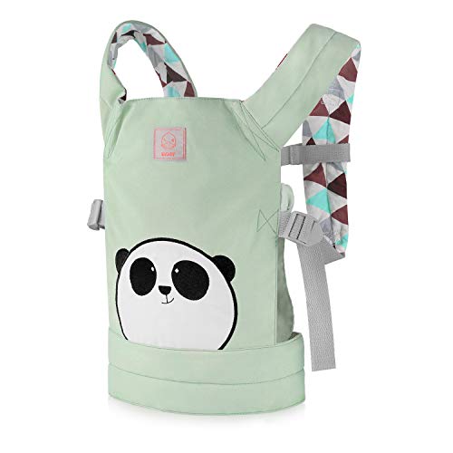 GAGAKU Muñeca Transporte Doll Carrier Delantera y Trasera de Bebé de Algodón para Niños de hasta 18 Meses - Panda