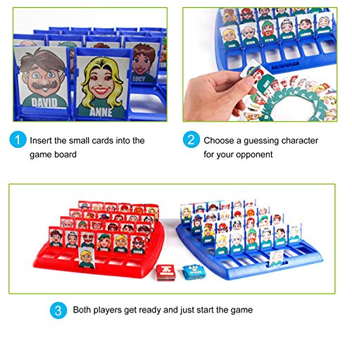 Ganmek Juego de Cartas Adivina quién Juego de Cartas de Preguntas Inteligentes para niños y familias Conocimiento General súper Divertido Ideal para niños Adolescentes y Adultos Ideal Sweetie