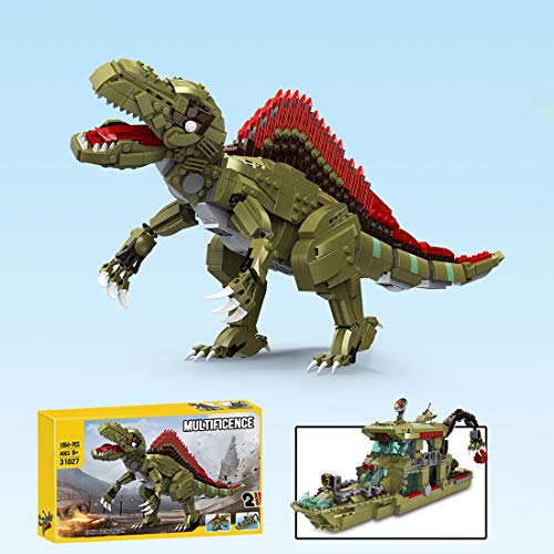 Gedar Dinosaurs Kit de Bloques de construcción, Juguete de Dinosaurio Jurassic World para niños, 1064 Piezas Dinosaurios Compatible con Lego, Maravilloso Regalo para niños