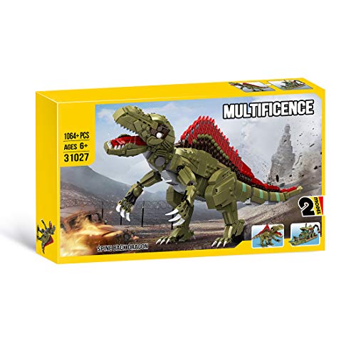 Gedar Dinosaurs Kit de Bloques de construcción, Juguete de Dinosaurio Jurassic World para niños, 1064 Piezas Dinosaurios Compatible con Lego, Maravilloso Regalo para niños