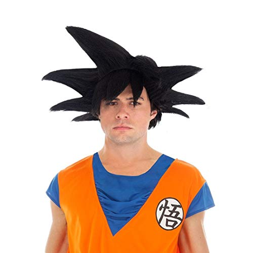 Generique Dragon Ball Peluca Goku Sayajin Accesorio Traje Negro