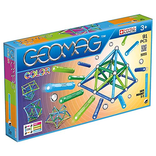 Geomag Classic Color Construcciones magnéticas y juegos educativos, 91 piezas (263), Multicolor