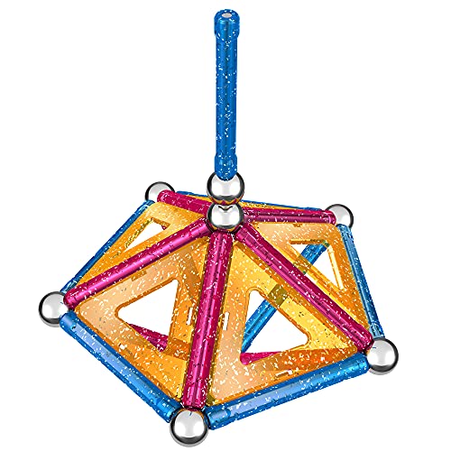 Geomag- Classic Glitter Construcciones magnéticas y Juegos educativos, Multicolor, 44 Piezas (532)