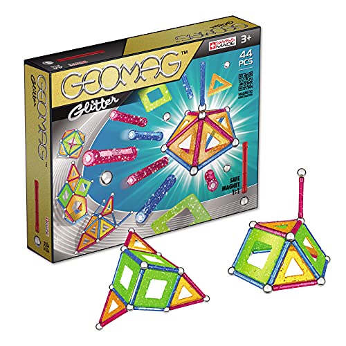 Geomag- Classic Glitter Construcciones magnéticas y Juegos educativos, Multicolor, 44 Piezas (532)