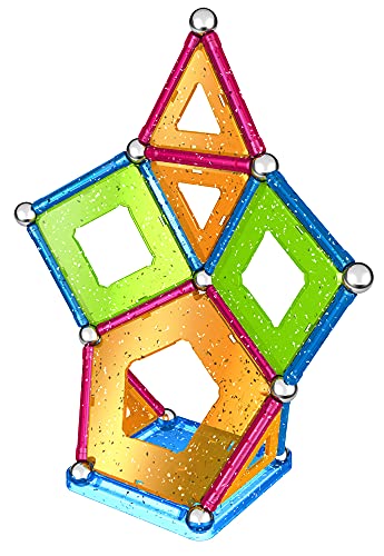 Geomag- Classic Glitter Construcciones magnéticas y Juegos educativos, Multicolor, 44 Piezas (532)