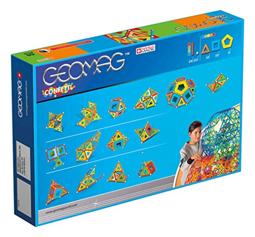 Geomag Confetti Construcciones magnéticas y juegos educativos, 68 piezas (00355), Multicolor