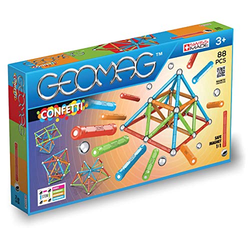 Geomag- Confetti Construcciones magnéticas y juegos educativos, Multicolor, 88 piezas (353) , color/modelo surtido