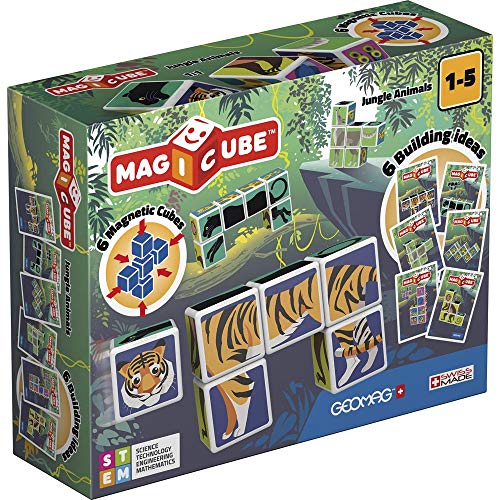 Geomag Magicube - Juego de construcción magnética, 6 Piezas