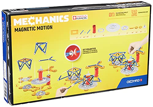 Geomag- Mechanics Motion 762 Juego de construcción magnético de 146 Piezas, Multicolor