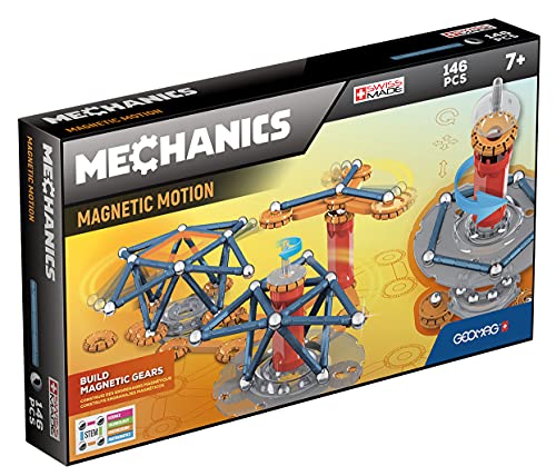 Geomag- Mechanics Motion 762 Juego de construcción magnético de 146 Piezas, Multicolor