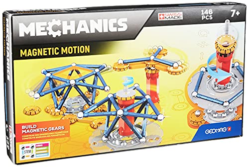 Geomag- Mechanics Motion 762 Juego de construcción magnético de 146 Piezas, Multicolor