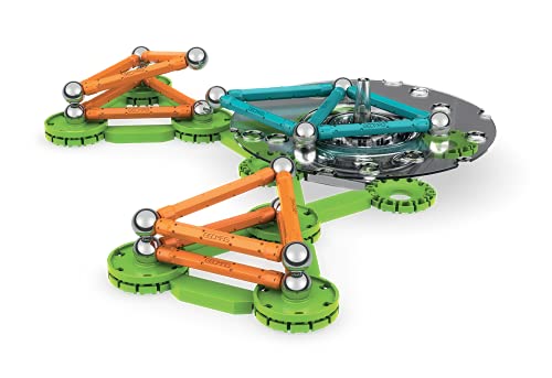 Geomag Motion Magnetic Gears 96 pcs, Color Blanco, Verde, Naranja, Azul (767)