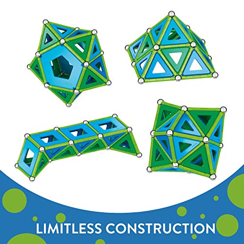 Geomag Panels, Juego de Bloques de Construcción Magnéticos para Niños, Juguete Magnético, Colección Verde de Plástico 100% Reciclado, 114 piezas (473)