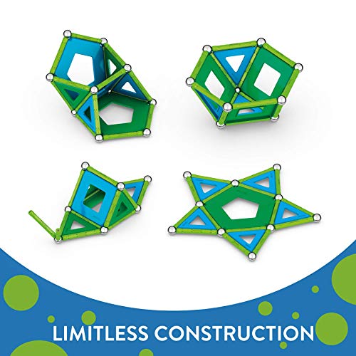 Geomag Panels, Juego de Bloques de Construcción Magnéticos para Niños, Juguete Magnético, Colección Verde de Plástico 100% Reciclado, 52 piezas (471)