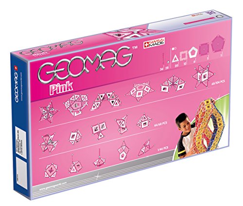 Geomag Pink Construcciones magnéticas y juegos educativos, 104 Pizas (344), Multicolor