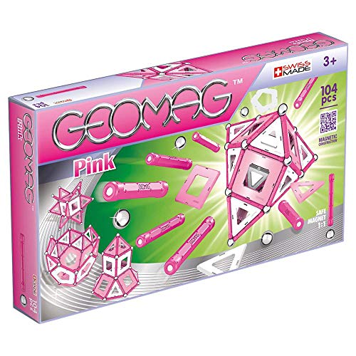 Geomag Pink Construcciones magnéticas y juegos educativos, 104 Pizas (344), Multicolor