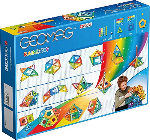 Geomag Rainbow - Juego de construcción magnética, 72 Piezas, Multicolor