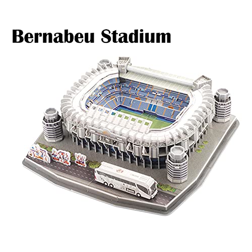 Georgie Porgy 3D Estadio de Fútbol Puzzles Juguetes de Construcción Conjuntos (Estadio Bernabeu 160pcs)