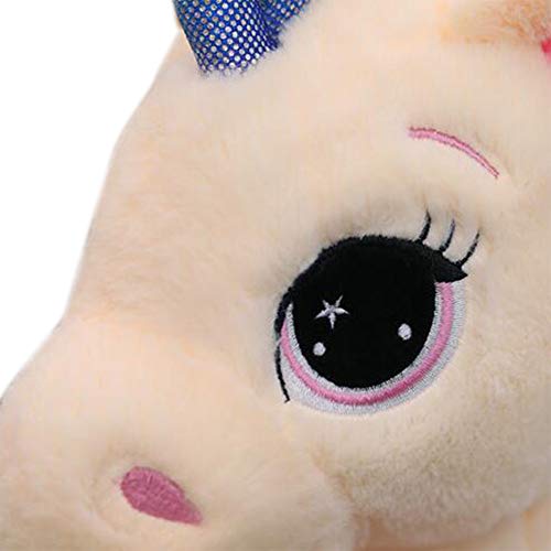 Georgie Porgy Niños Unicornio De Peluche Arcoiris Multicolor Pony De Peluche Regalos de Peluche para Niñas Mayores (15" Rosado)