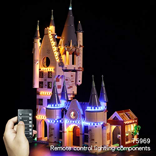 Gettesy Juego de iluminación LED para torre de astronomía Lego 75969 Harry Potter en castillo Hogwarts, iluminación LED, compatible con Lego 75969 (no incluye modelo)