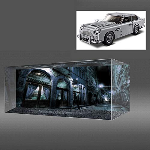 Gettesy Vitrina de acrílico con juego de iluminación compatible con Lego 10262 James Bond Aston Martin DB5, resistente al polvo, sin kit de modelo